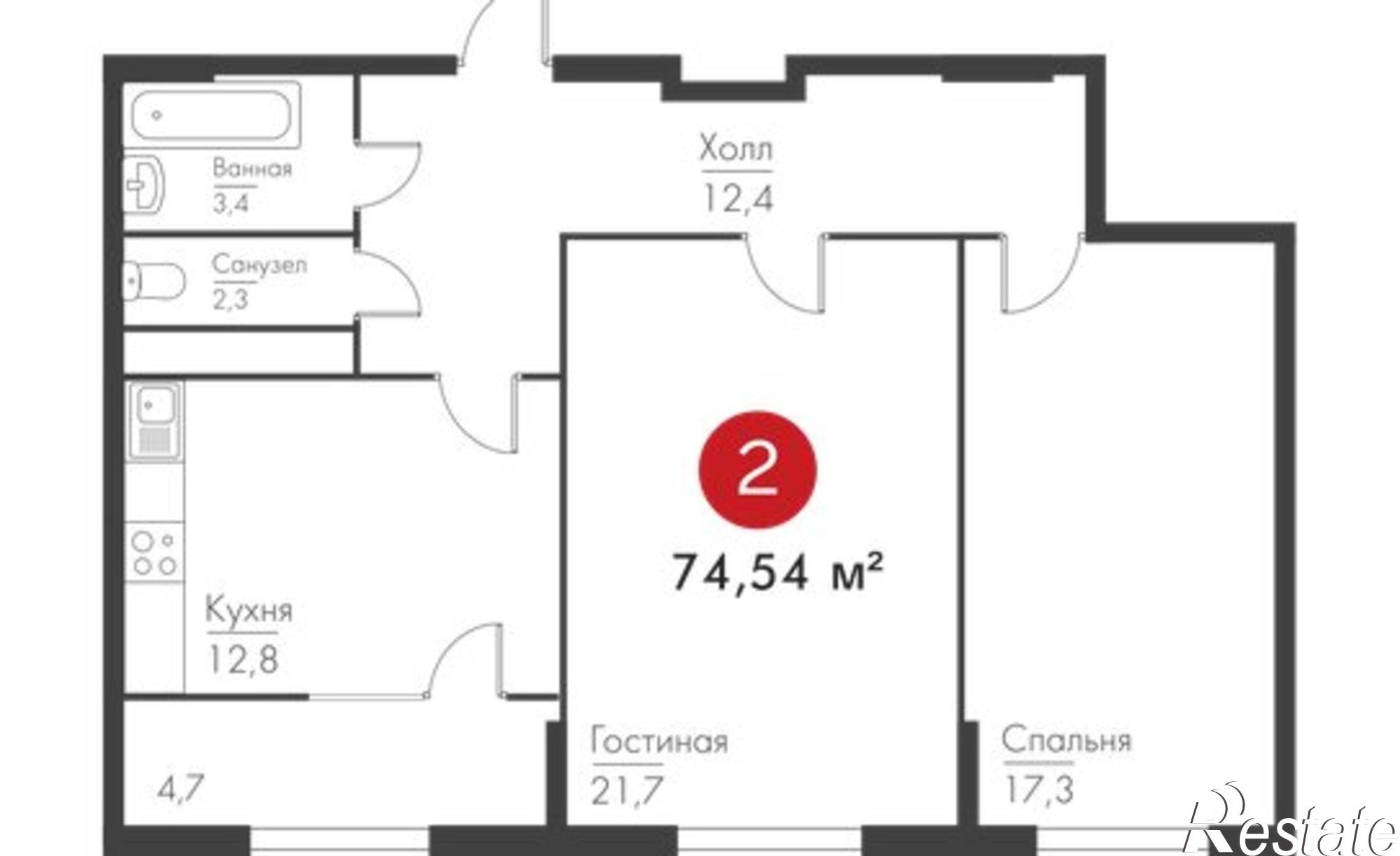 Купить квартиру за 15 172 400 рублей на проспект Масленникова, 14А