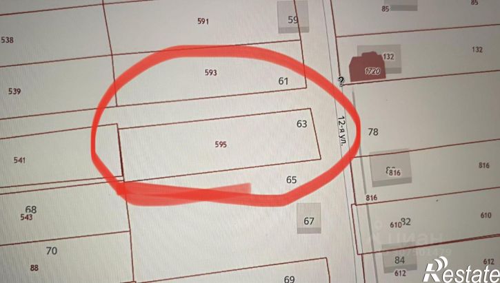 Земельный участок СНТ Дачница, 12-я улица, 63