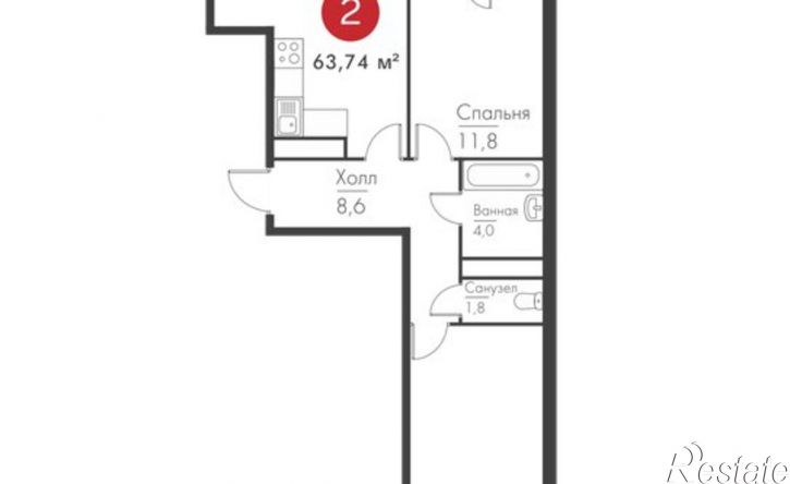 2-комн квартира проспект Масленникова, 14А,  д. 14А