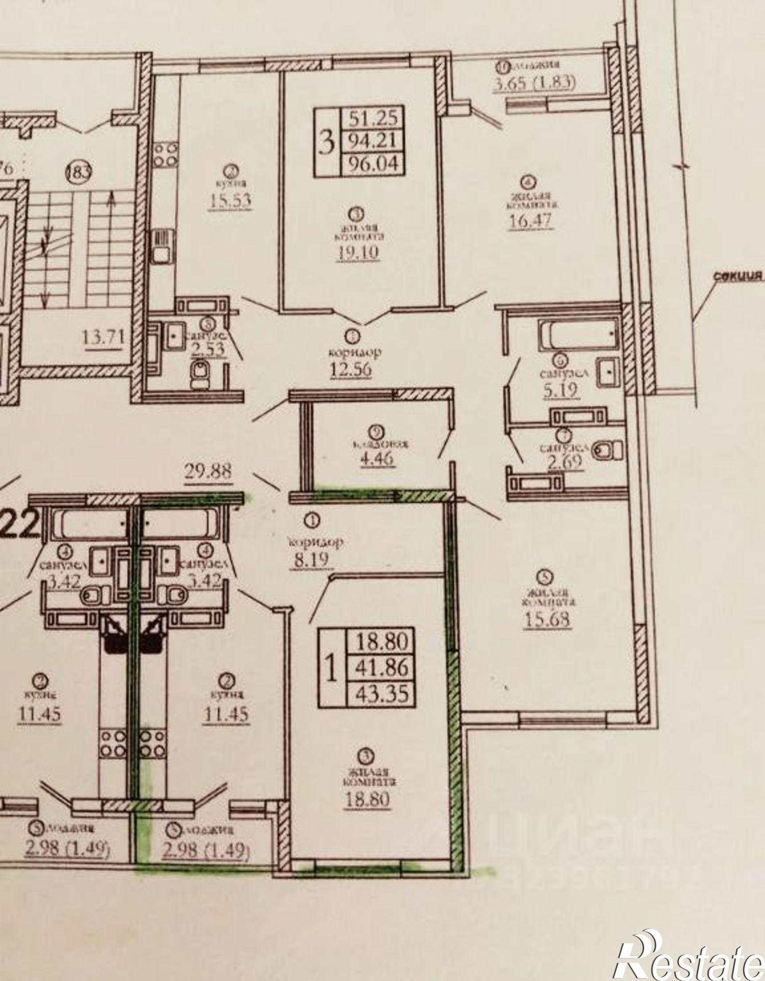 Купить квартиру за 9 600 000 рублей на улица Соколова, 32