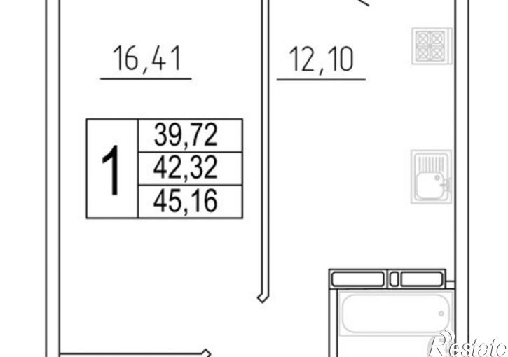 1-комн квартира в новом доме улица Дыбенко, 11,  д. 11