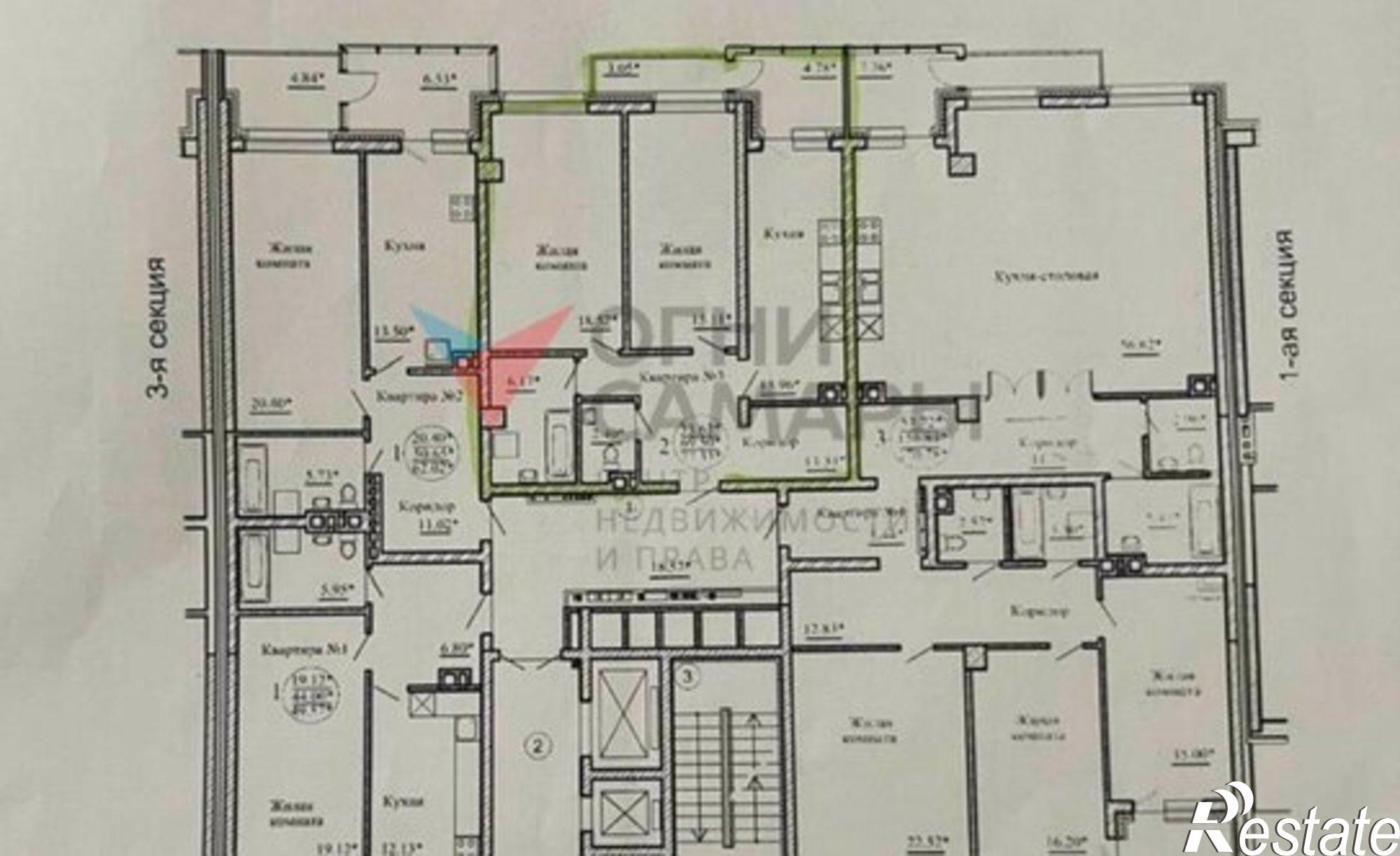 Купить квартиру за 17 000 000 рублей на Самарская улица, 200А