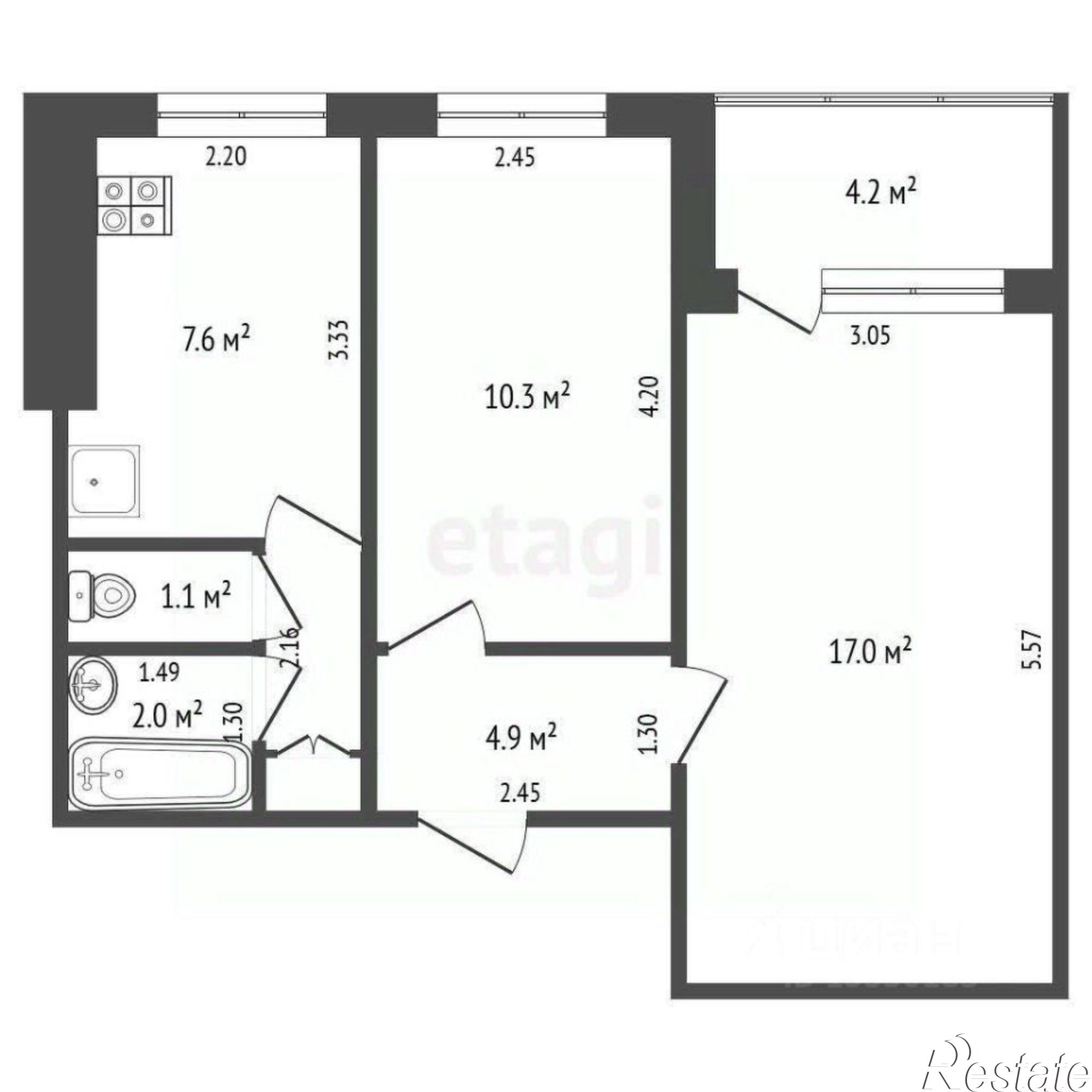 Купить квартиру за 6 700 000 рублей на улица Челюскинцев, 19