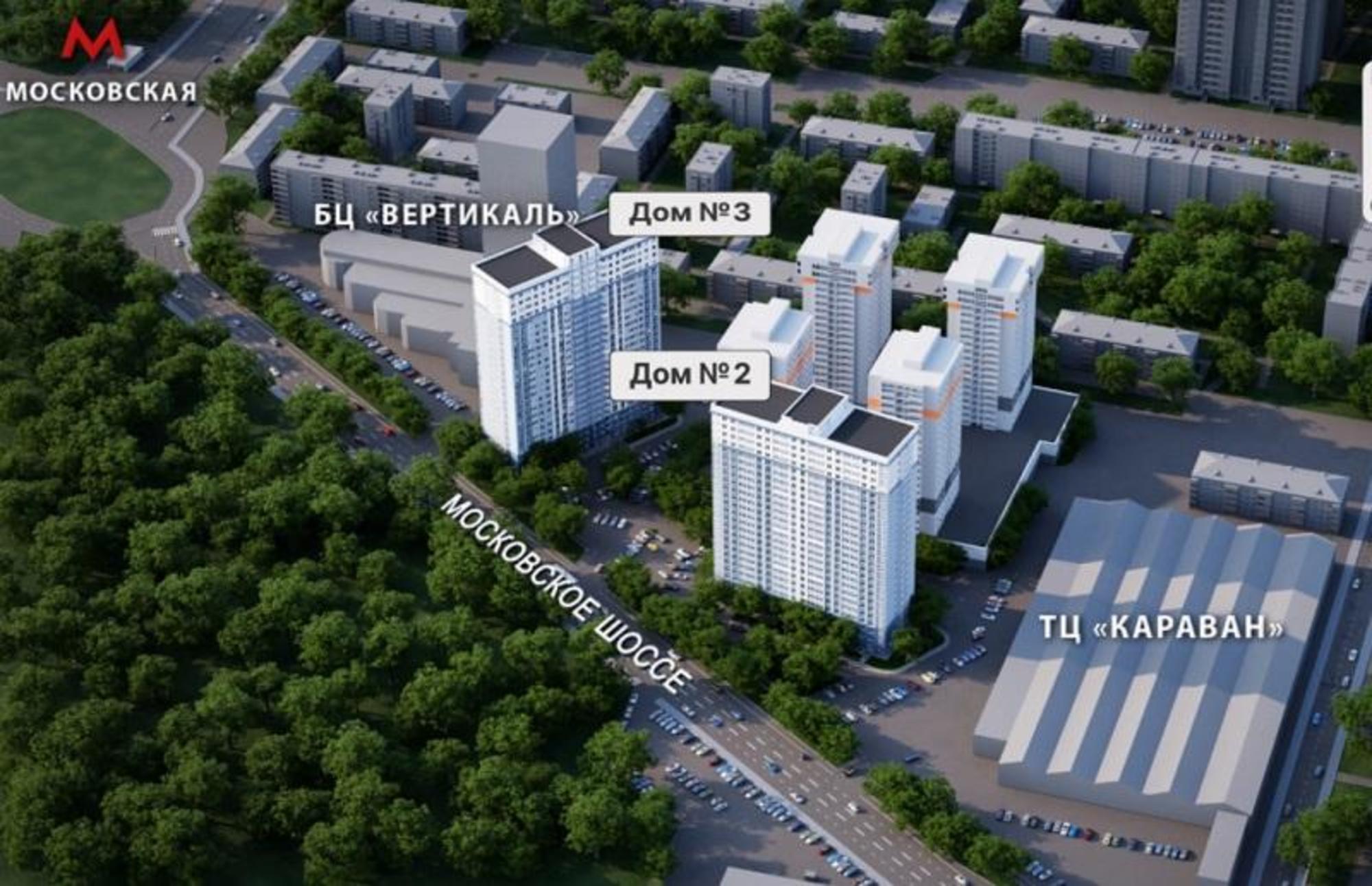 Купить квартиру за 7 400 000 рублей на Московское шоссе 16-й километр, 3 этап