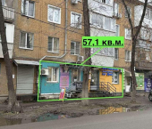 торговое помещение 57.1 кв м Фасадная улица, 28