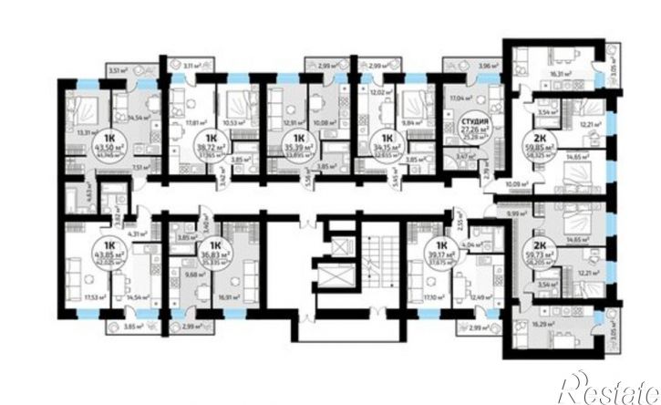 2-комн квартира в новом доме посёлок Мехзавод, микрорайон Новая Самара