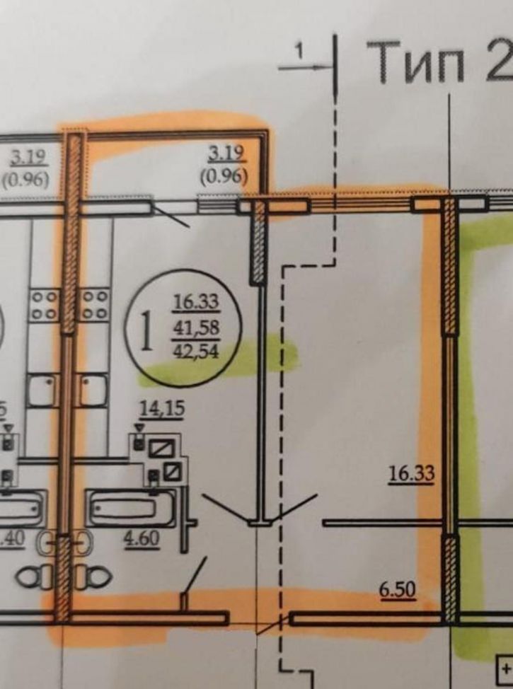 1-комн квартира в новом доме Корабельная улица, 6