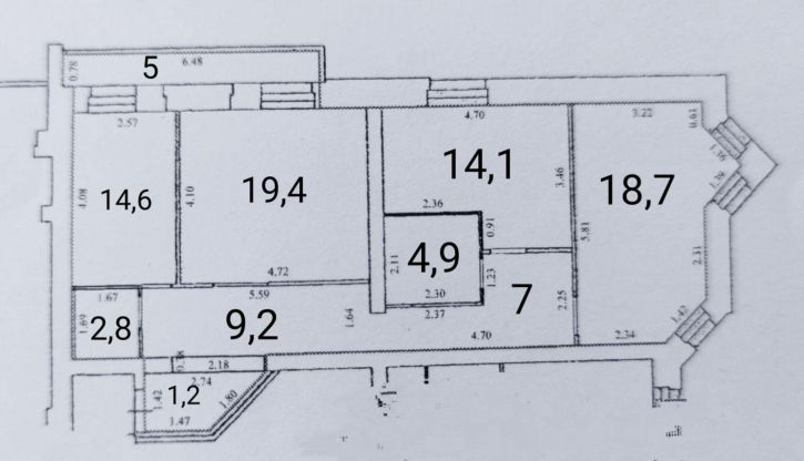 3-комн квартира Советской Армии улица, 127А