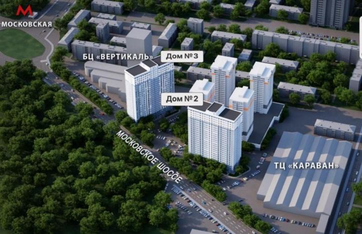 1-комн квартира Московское шоссе 16-й километр, 3 этап