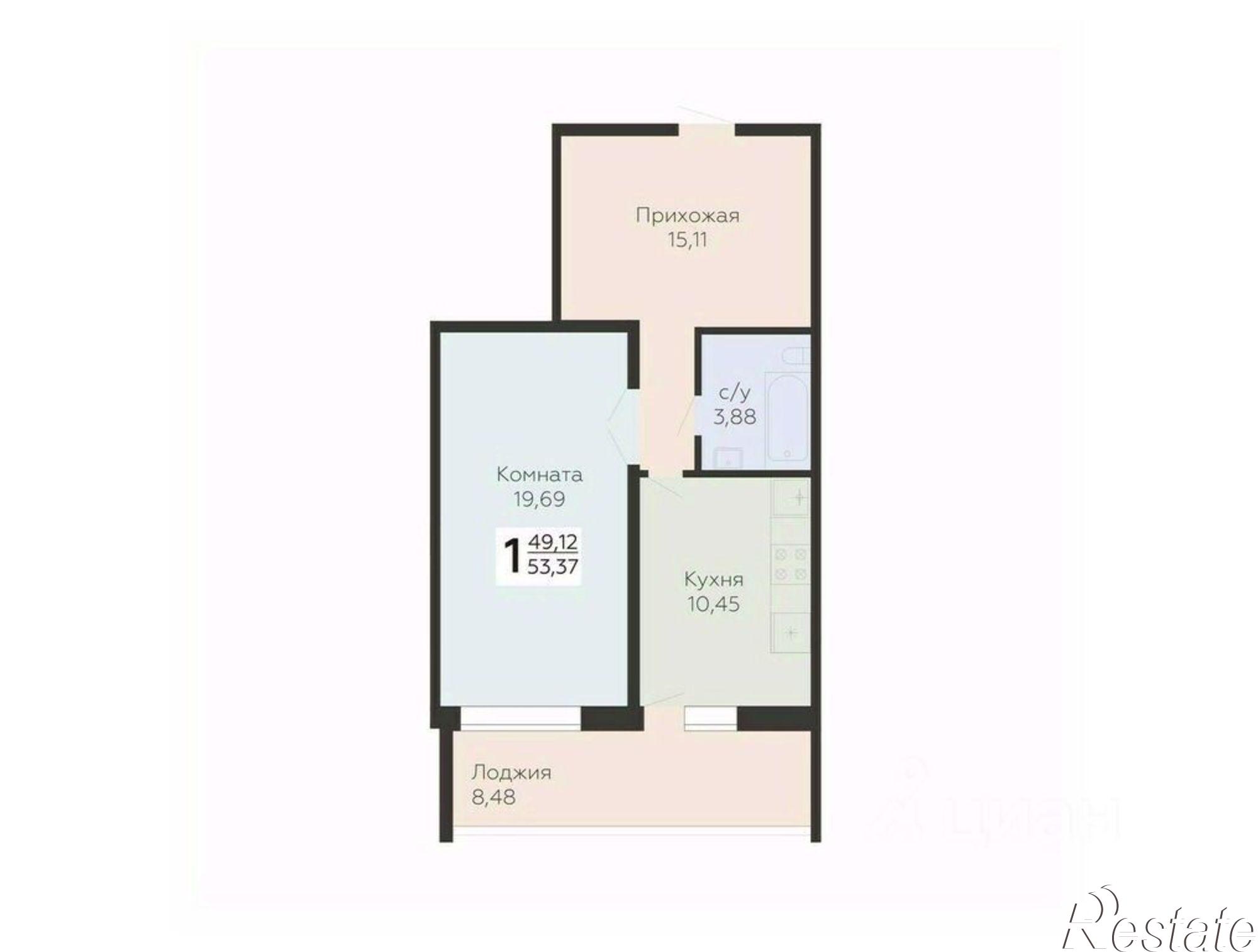 Купить квартиру за 5 652 950 рублей на 3-й кв-л, 8