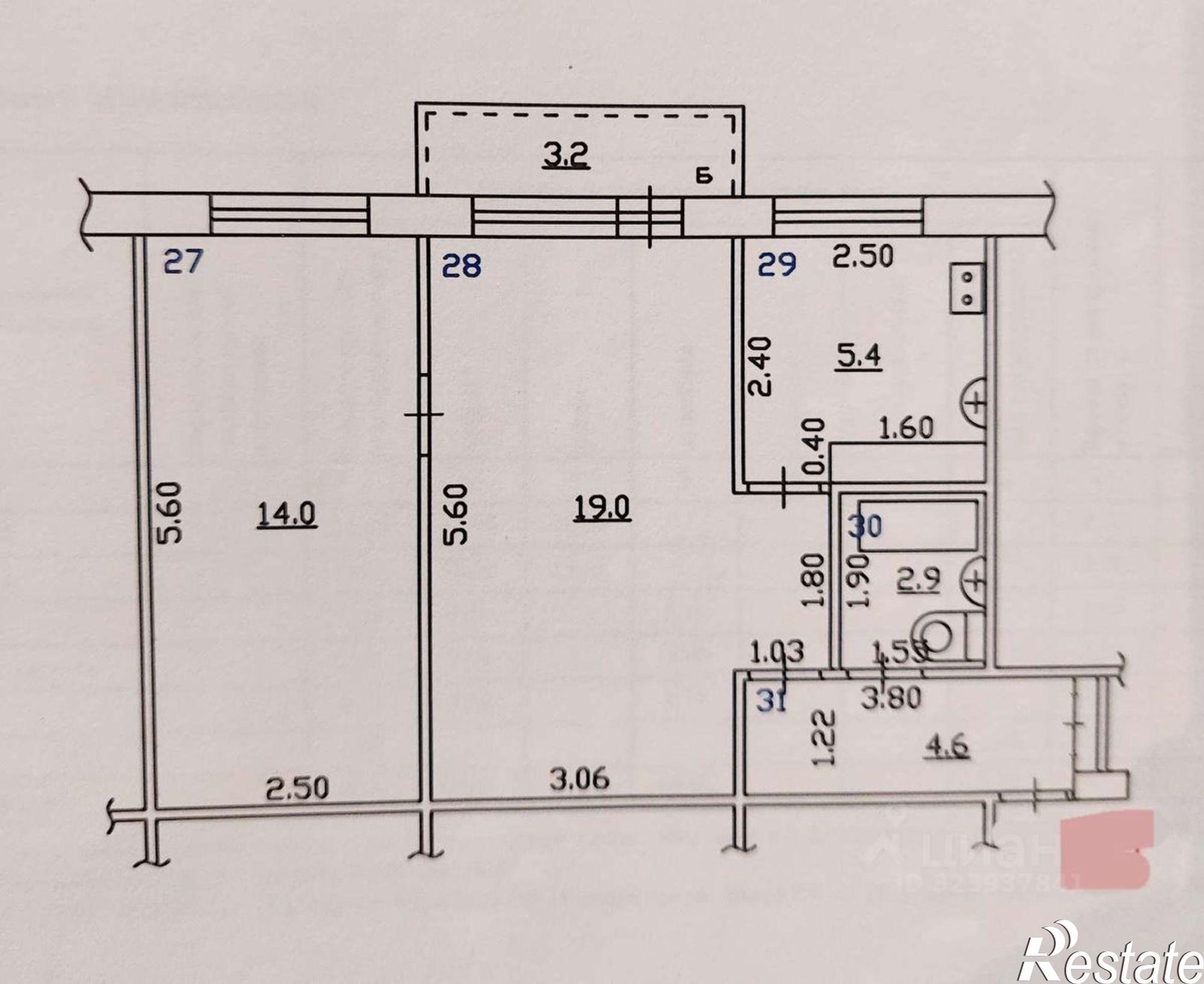 Купить квартиру за 3 800 000 рублей на Воронежская улица, 238