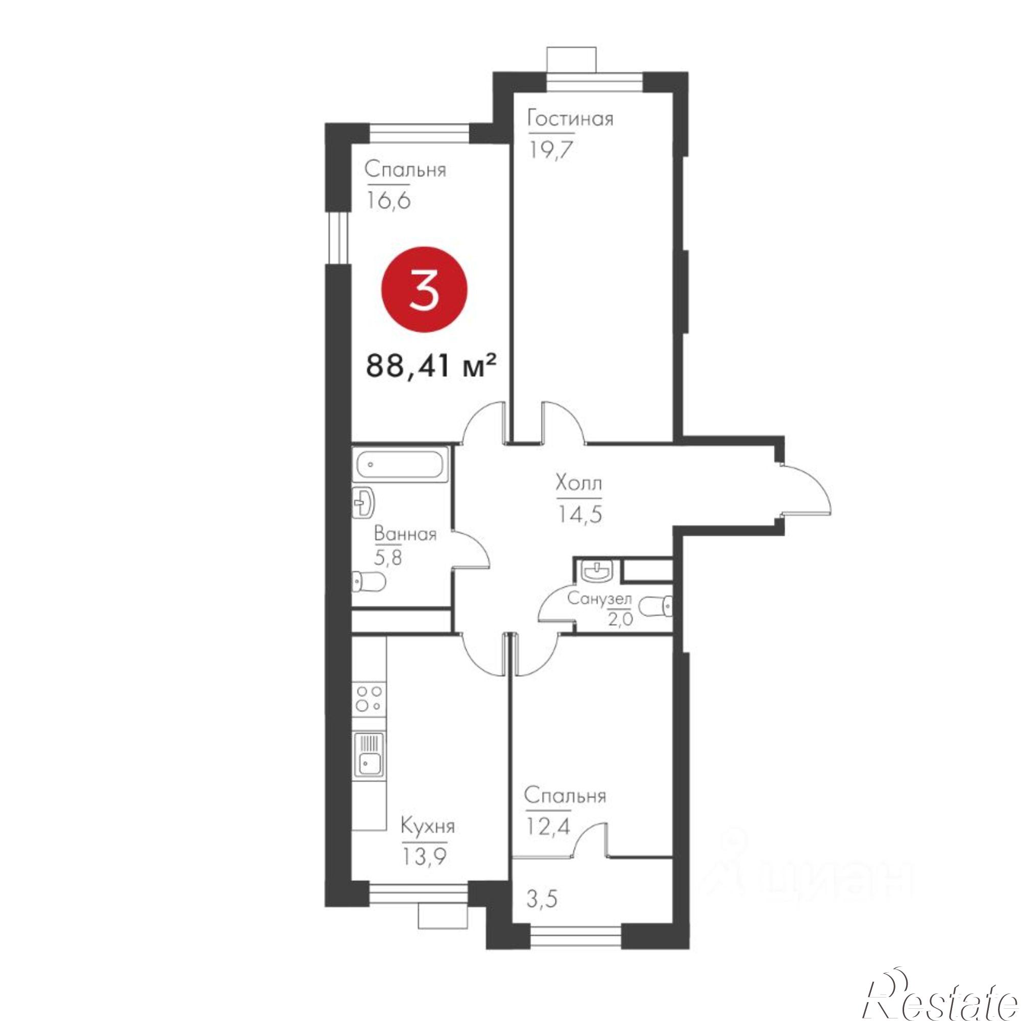 Купить квартиру за 14 586 300 рублей на ул Николая Панова, 25