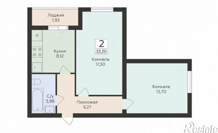 2-комн квартира в новом доме 1-й Безымянный переулок, 7,  д. 7