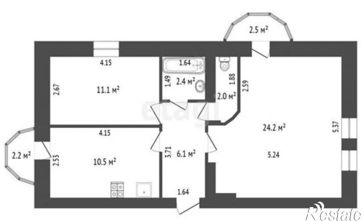 2-комн квартира улица Фрунзе, 169А,  д. 169А