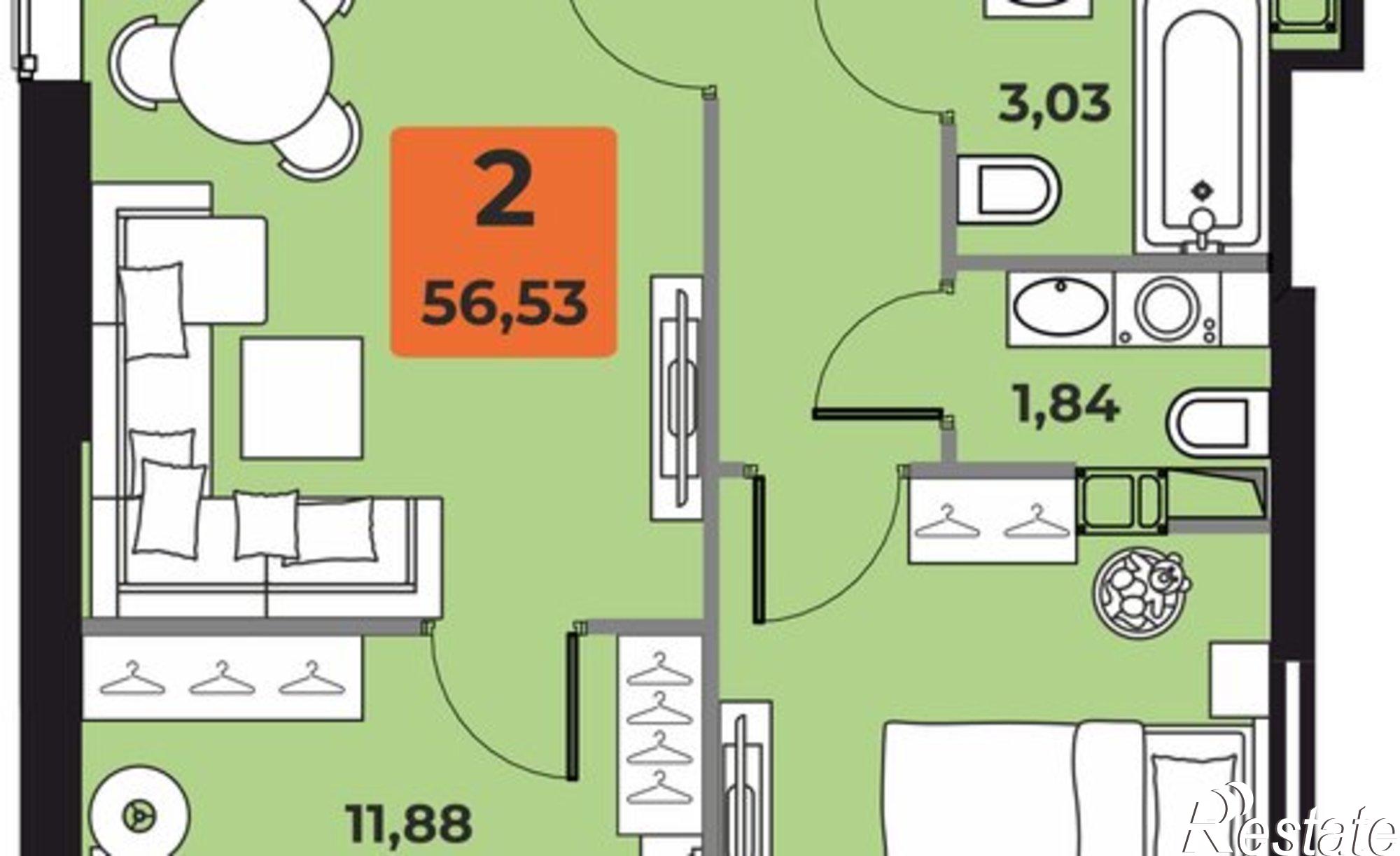Купить квартиру за 10 950 000 рублей на проспект Карла Маркса, 231