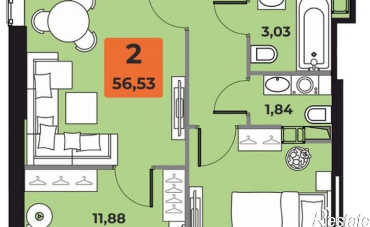 2-комн квартира пр-кт Карла Маркса, 243б,  д. 243б