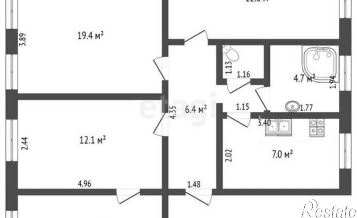 4-комн квартира Ярмарочная улица, 20,  д. 20