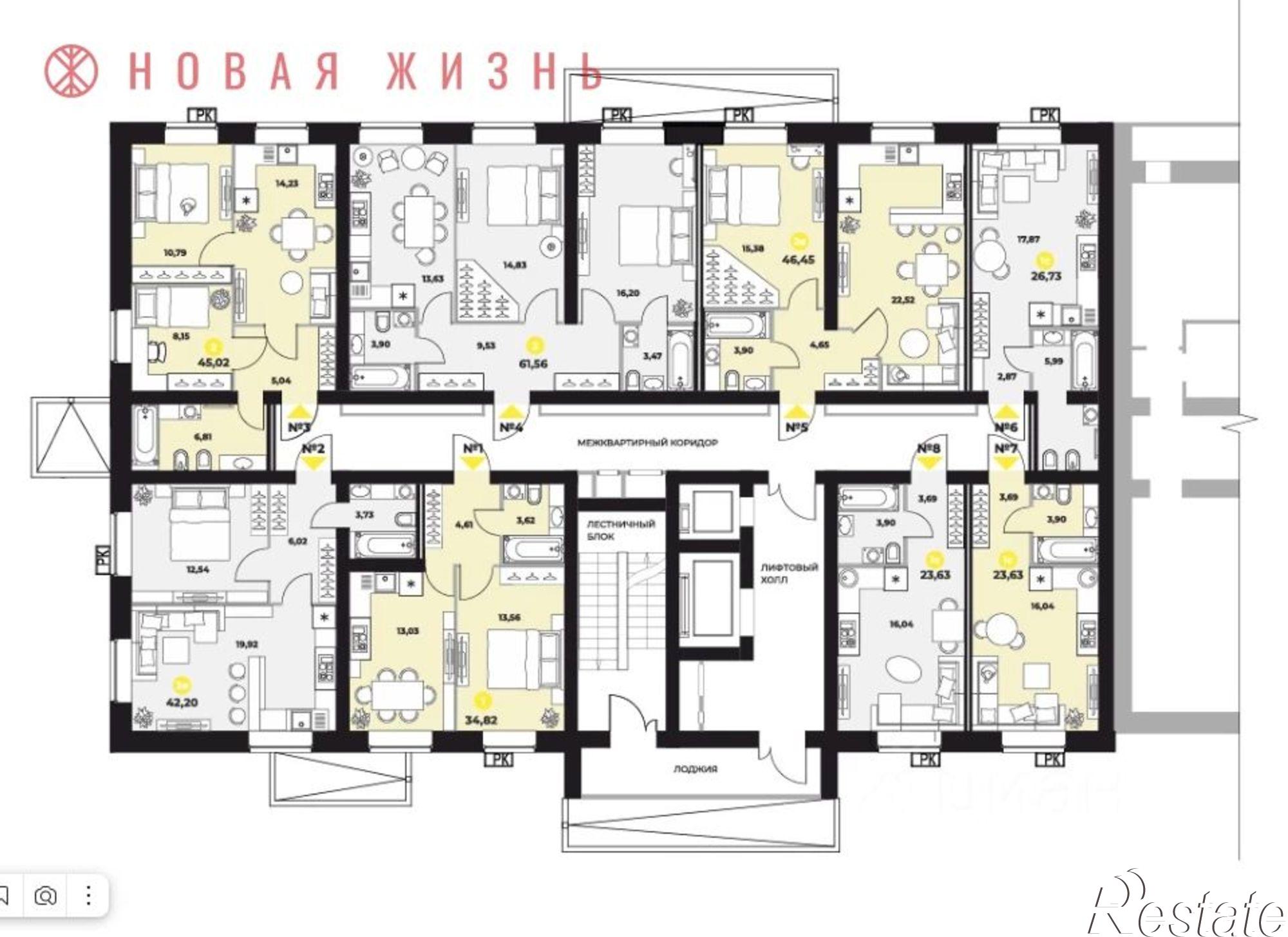 Купить квартиру за 9 969 300 рублей на ул Радиальная 8-я, 15