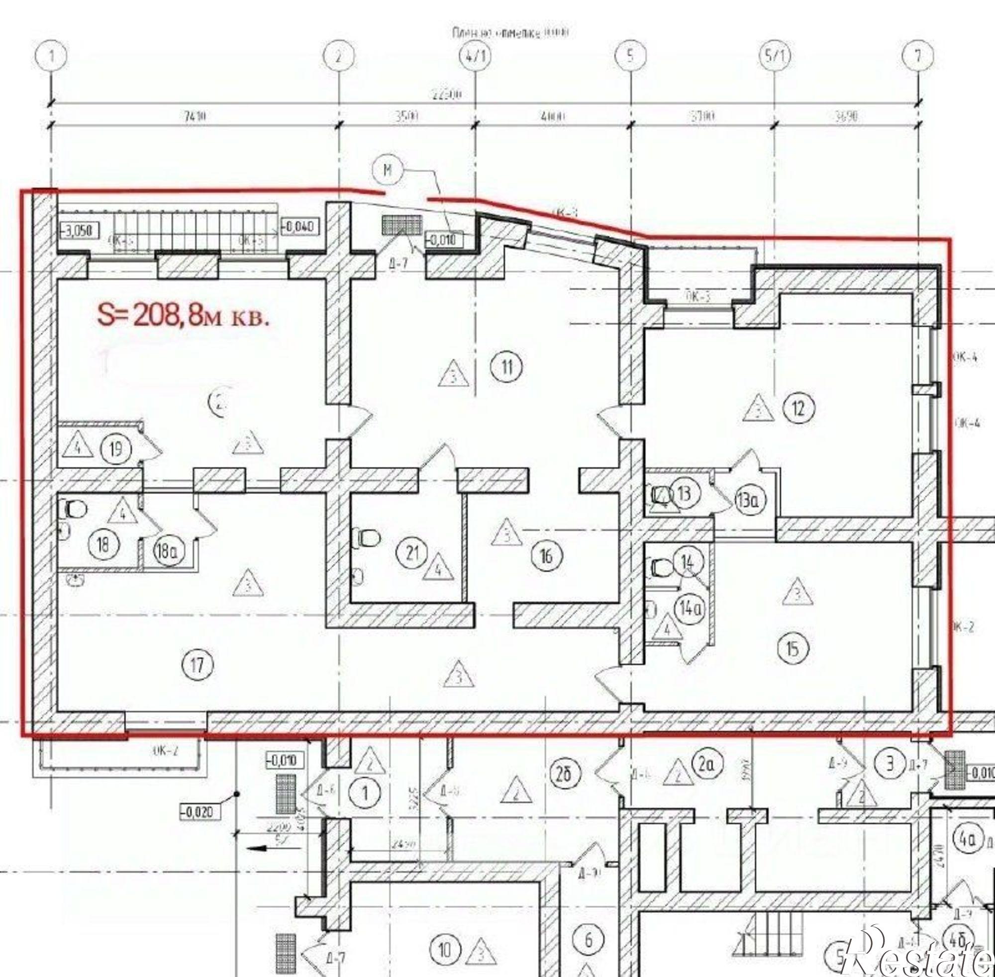 Купить торговое помещение за 4 808 550 рублей на Коломенский пер, 1