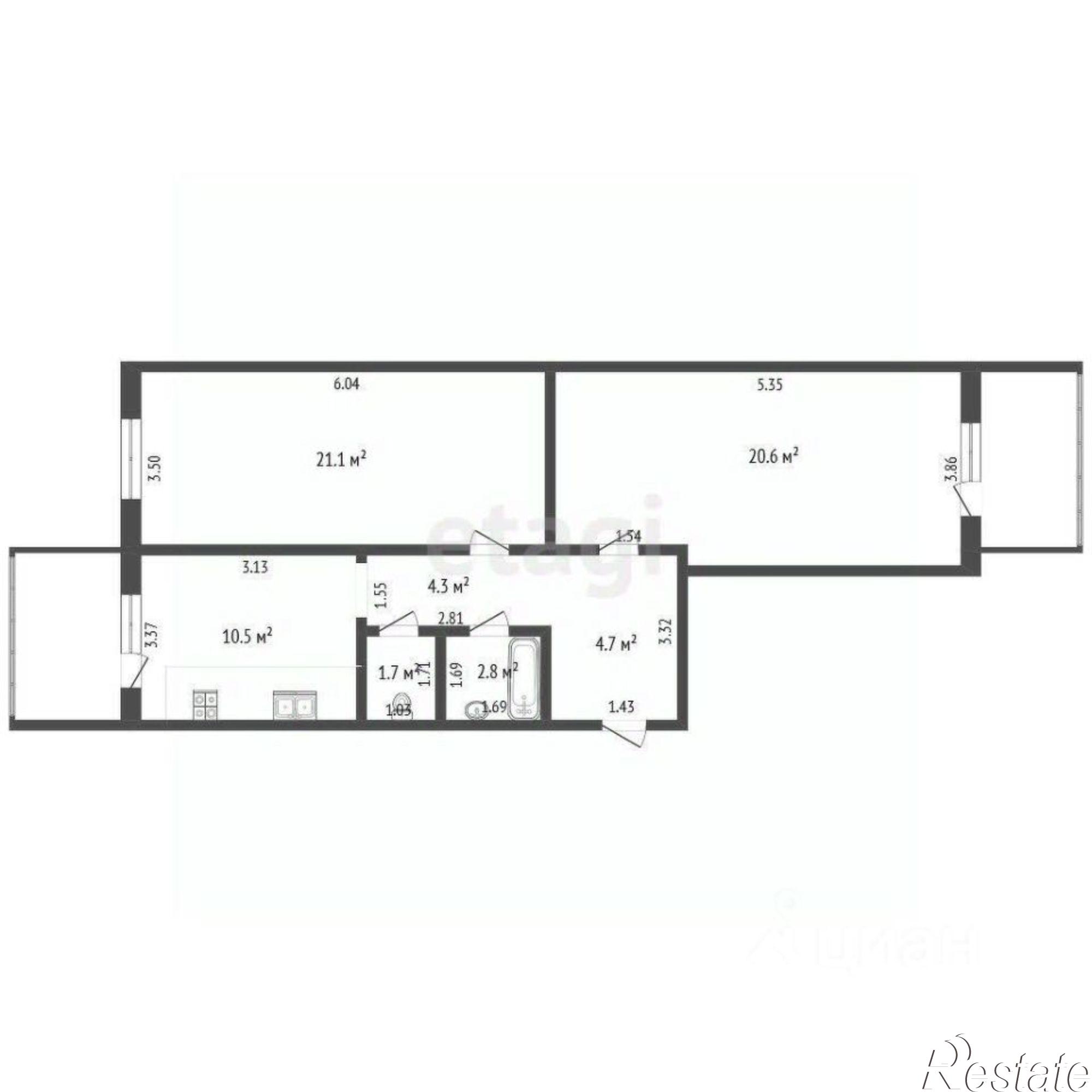 Купить квартиру за 10 990 000 рублей на ул Ерошевского, 31