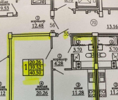 1-комн, 40 кв м, этаж 14/17 ул Профсоюзная, 3