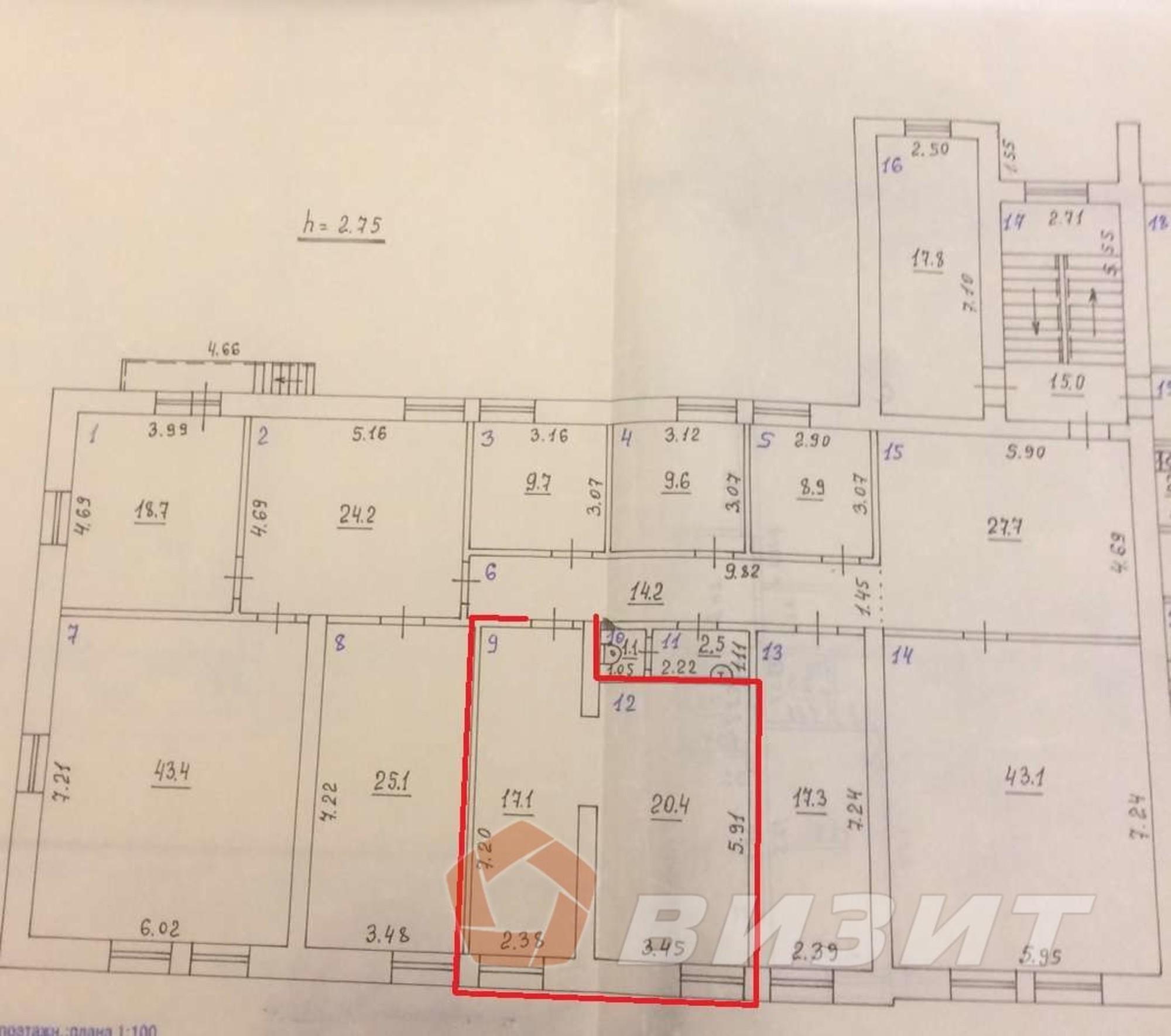 Купить офис, помещение под офис за 3 750 000 рублей на Ташкентская улица, 196А