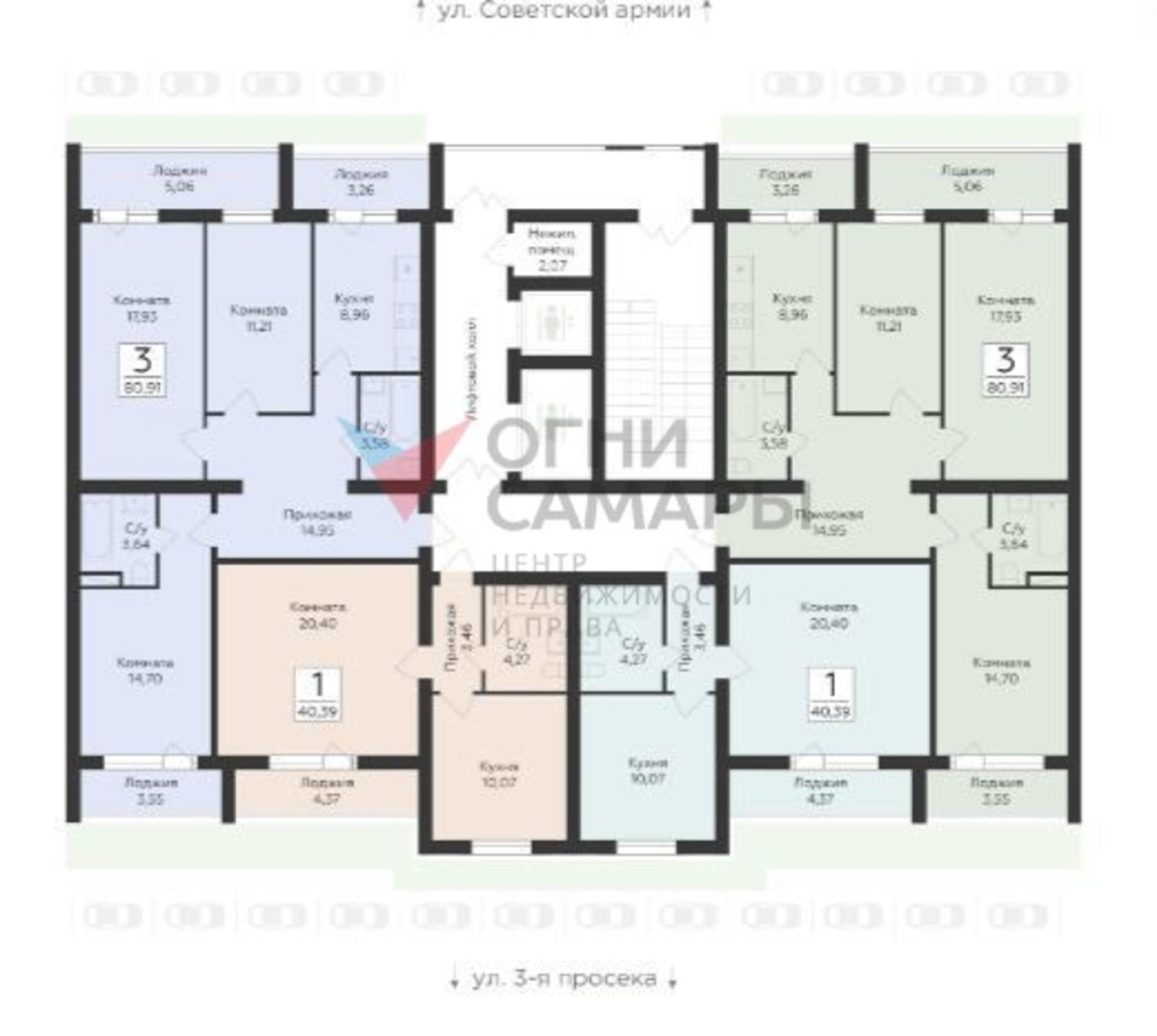 Купить квартиру за 11 107 600 рублей на Советской Армии улица, 242