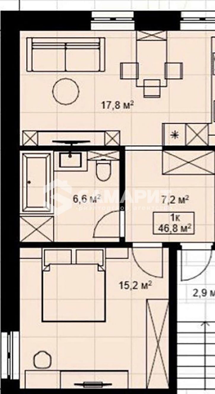 Комната Красноглинское шоссе, 70