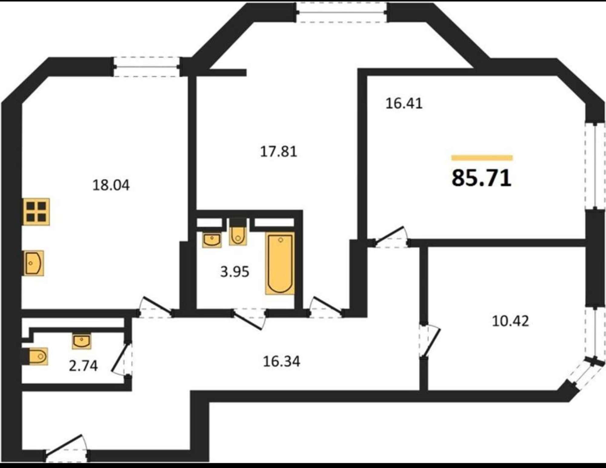 Купить квартиру за 14 162 400 рублей на Карла Маркса проспект, 231Б