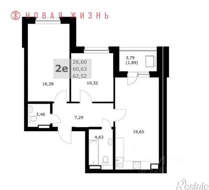 2-комн квартира в новом доме пр-кт Карла Маркса, 251,  д. 251