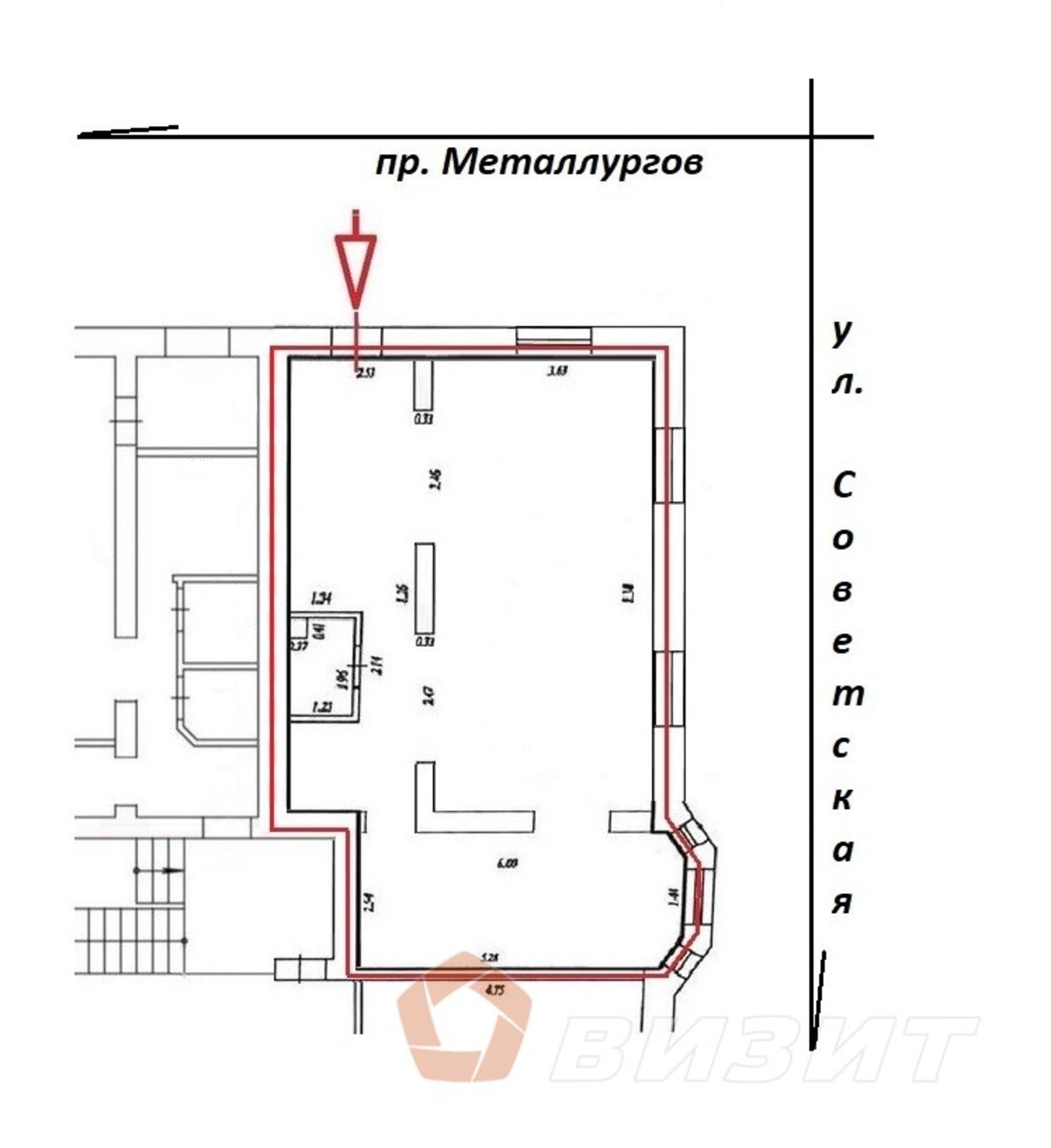 Купить торговое помещение за 11 200 000 рублей на Металлургов проспект, 29