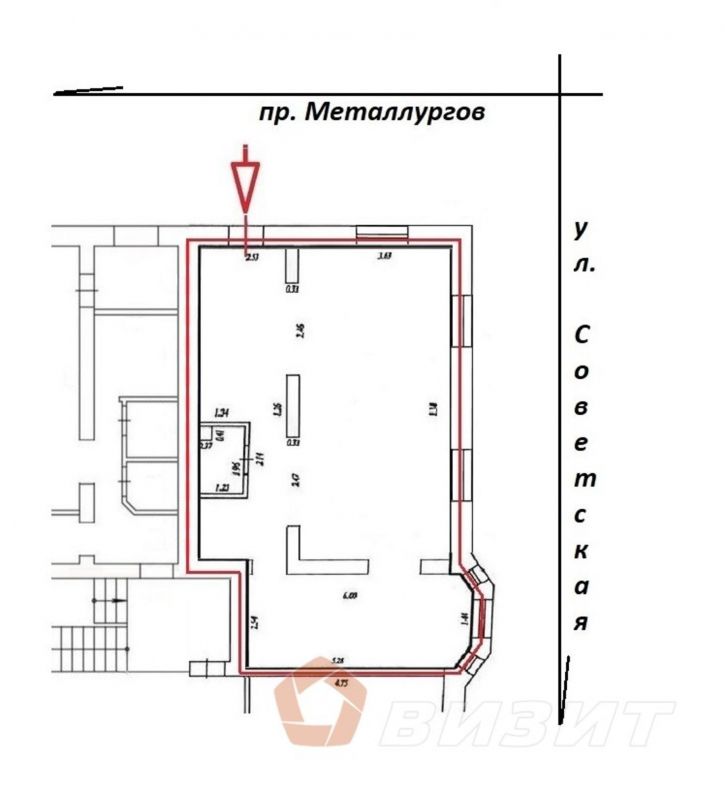 Торговое помещение Металлургов проспект, 29