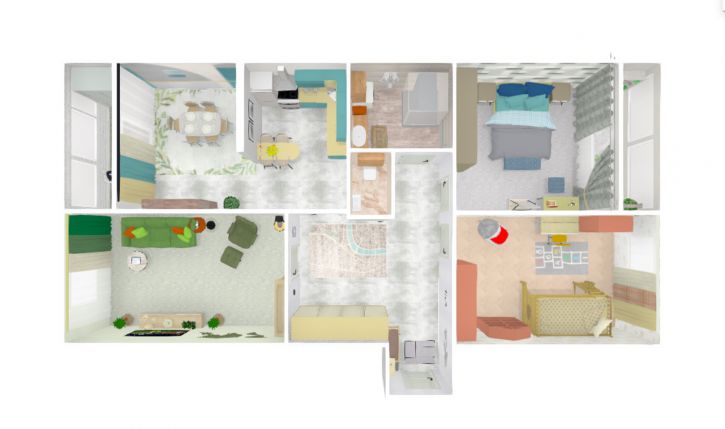 3-комн квартира Победы улица, 3Б