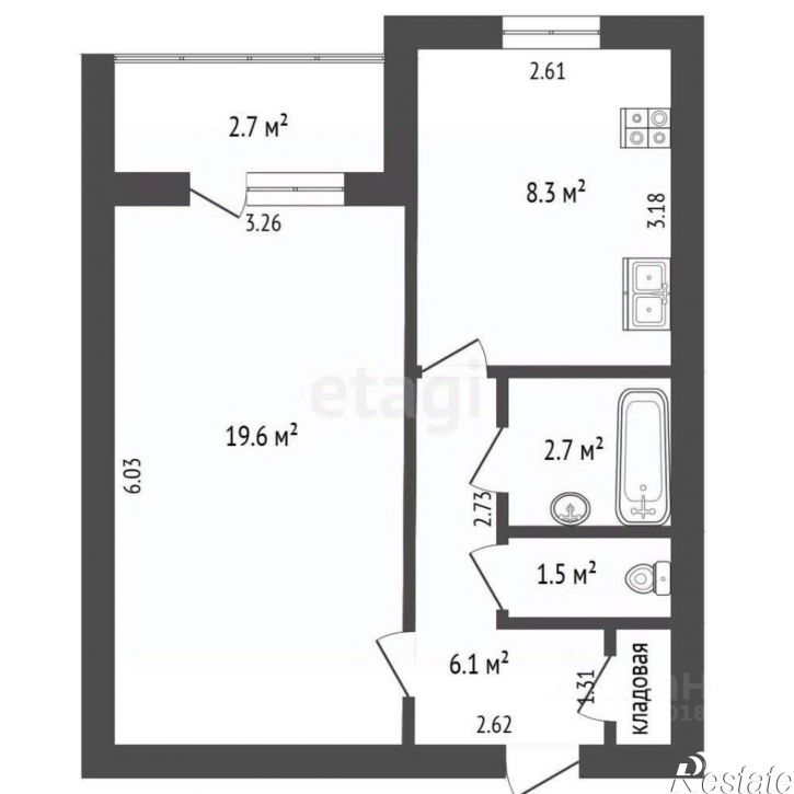 1-комн квартира улица Луначарского, 60,  д. 60