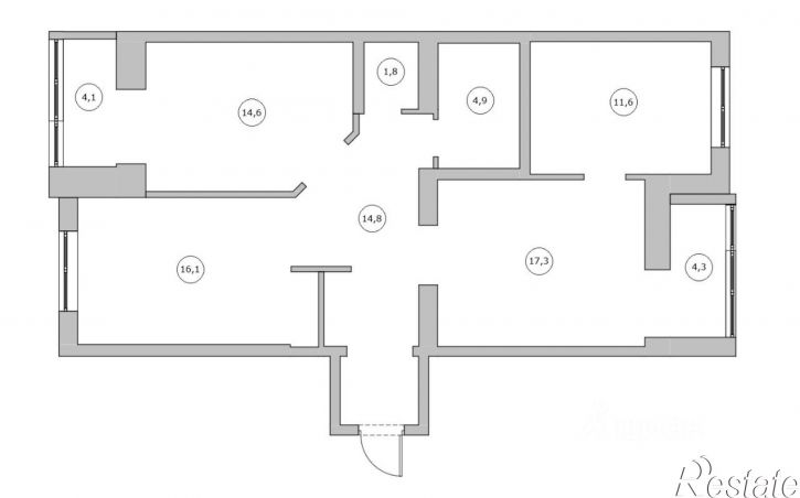 3-комн квартира 1-й кв-л, 63,  д. 63