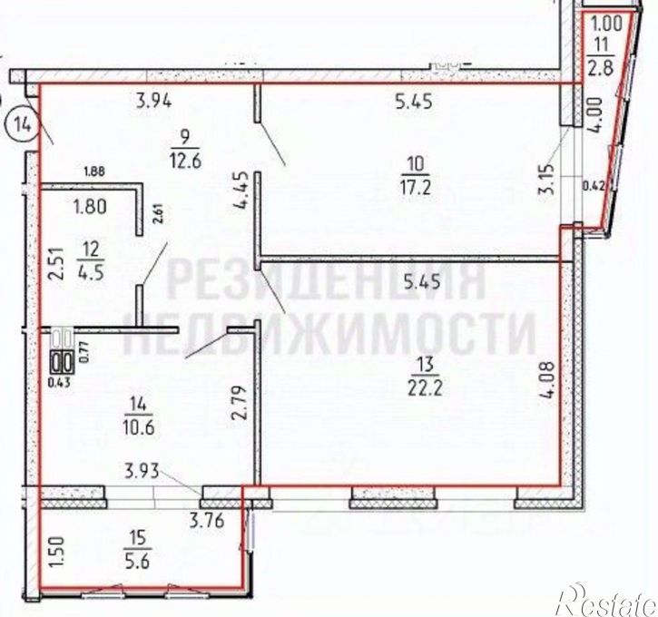 2-комн квартира улица Мориса Тореза, 34А,  д. 34А