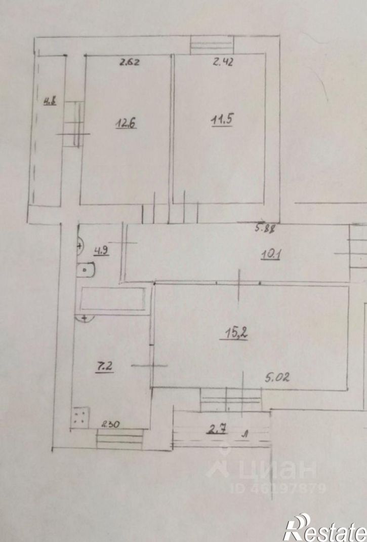 3-комн квартира ул Владимирская, 7,  д. 7