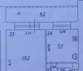1-комн, 35.1кв м, этаж 1/16 Кирова проспект, 393