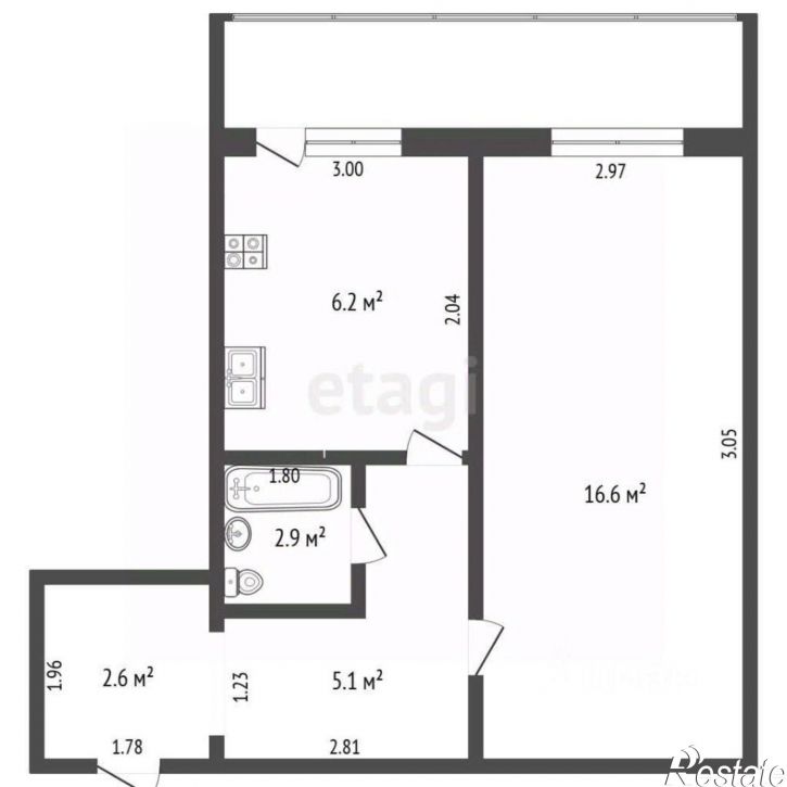 1-комн квартира ул Ново-Садовая, 164а,  д. 164а