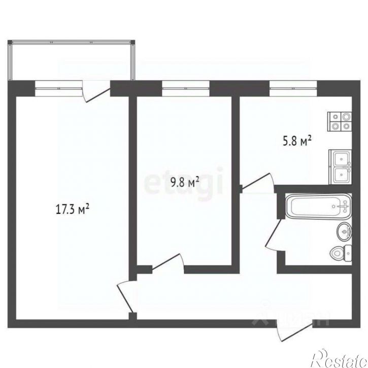 2-комн квартира проспект Кирова, 254,  д. 254