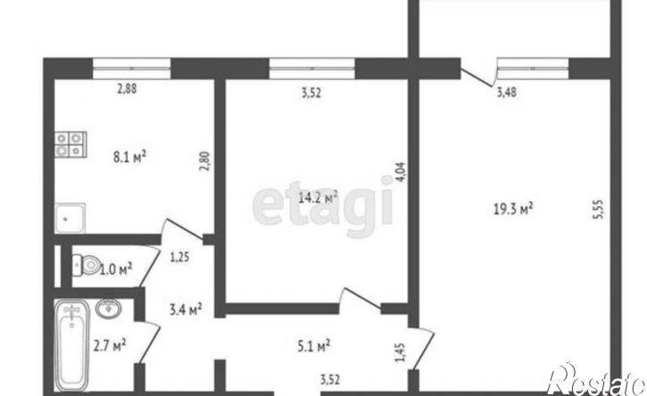 2-комн квартира Ташкентская улица (дублёр), 232,  д. 232