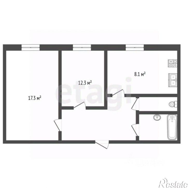 2-комн квартира проспект Кирова, 409,  д. 409