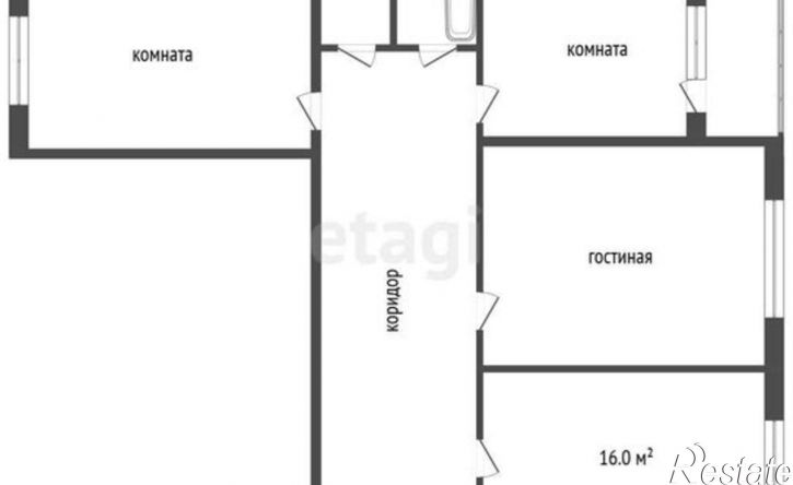 3-комн квартира Некрасовская улица, 77,  д. 77