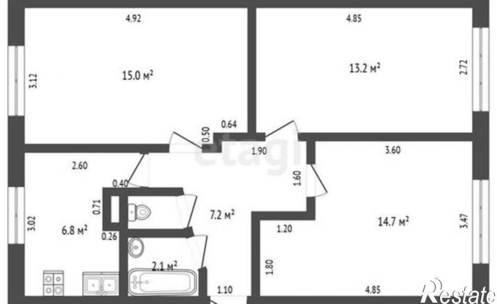 3-комн квартира Партизанская улица, 171Б,  д. 171Б