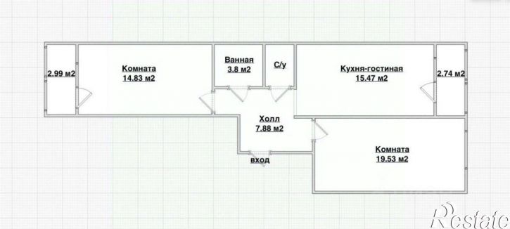 2-комн квартира Революционная улица, 101В к1,  д. 101В к1