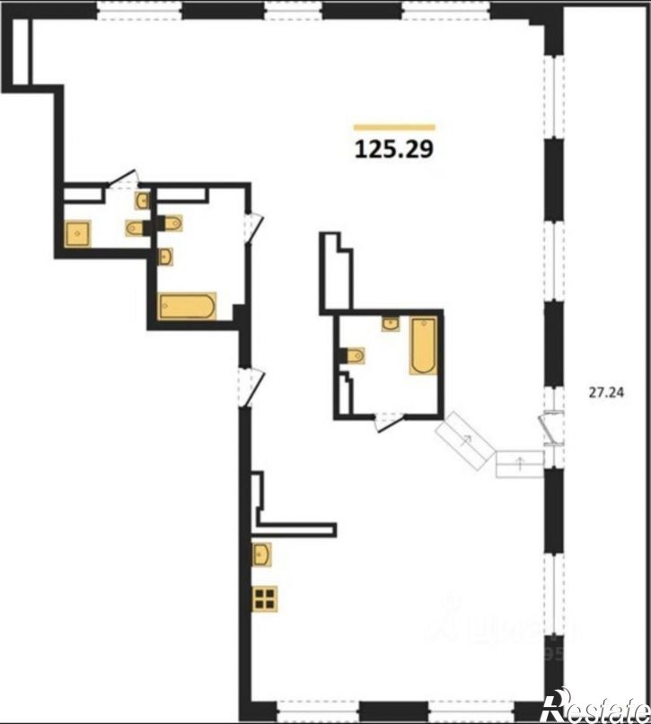 3-комн квартира в новом доме ул Ново-Садовая, 106 80,  д. 106 80,  к. 80