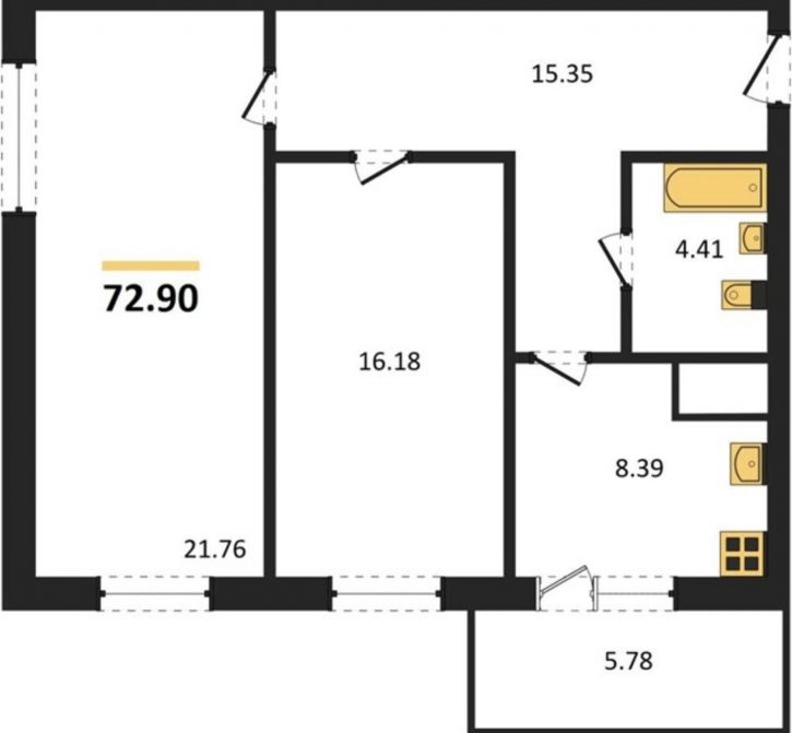 2-комн квартира в новом доме 4-й проезд, 8А