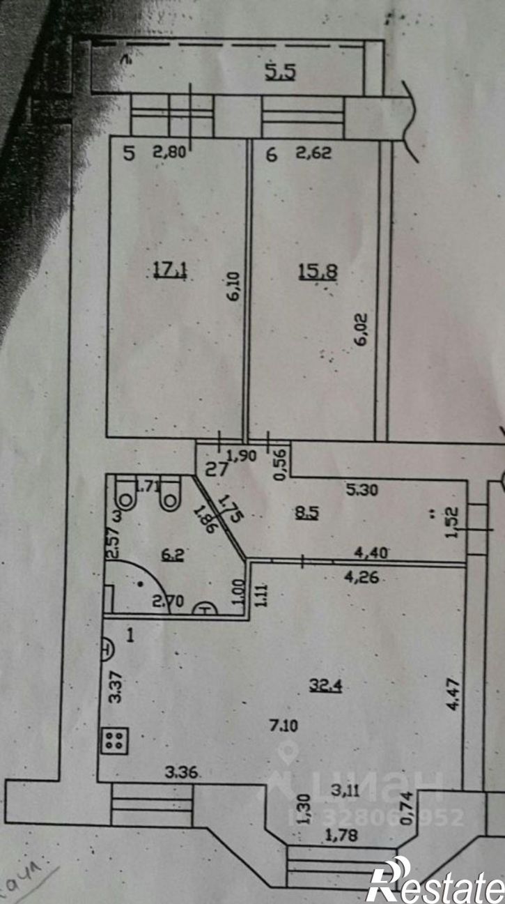 2-комн квартира проспект Карла Маркса, 31,  д. 31