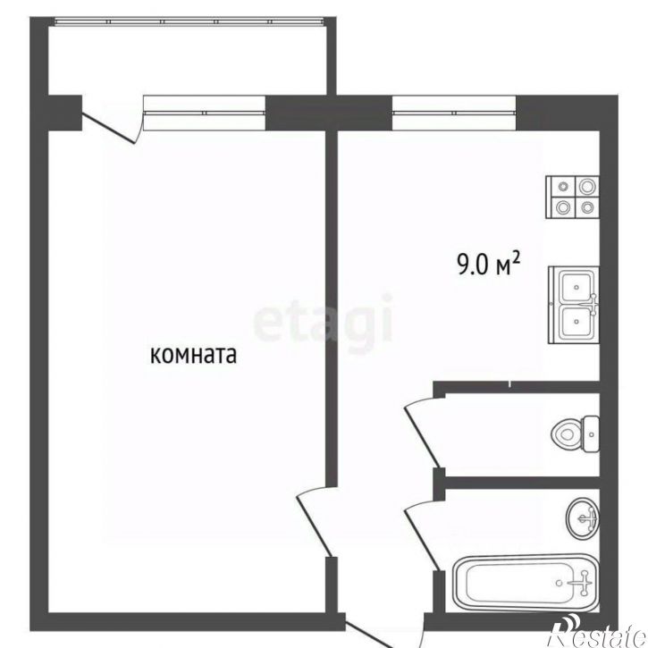 1-комн квартира проспект Кирова, 405,  д. 405