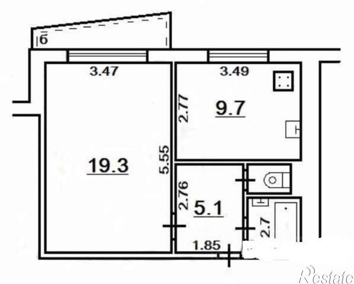 1-комн квартира проспект Карла Маркса, 475,  д. 475